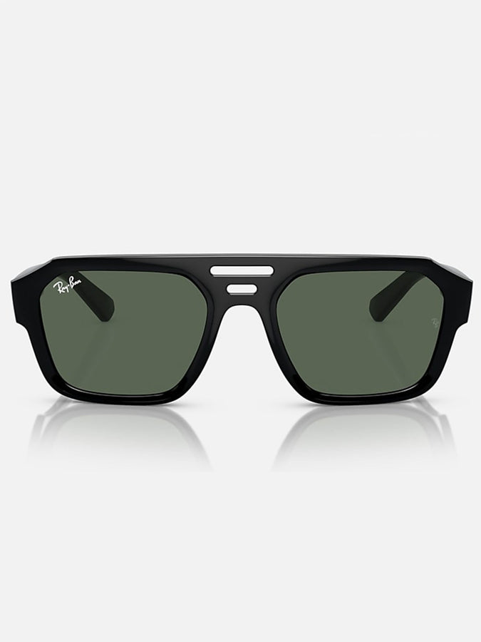Ray Ban 2024 Corrigan Black/Green Classic Sunglasses | BLACK/GREEN