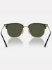 Ray-Ban New Clubmaster Black On Gold/Green Sunglasses