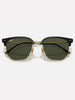 Ray-Ban New Clubmaster Black On Gold/Green Sunglasses