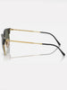 Ray-Ban New Clubmaster Black On Gold/Green Sunglasses
