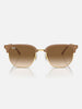 Ray-Ban New Clubmaster Beige On Gold/Brwn Gradient Sunglasses