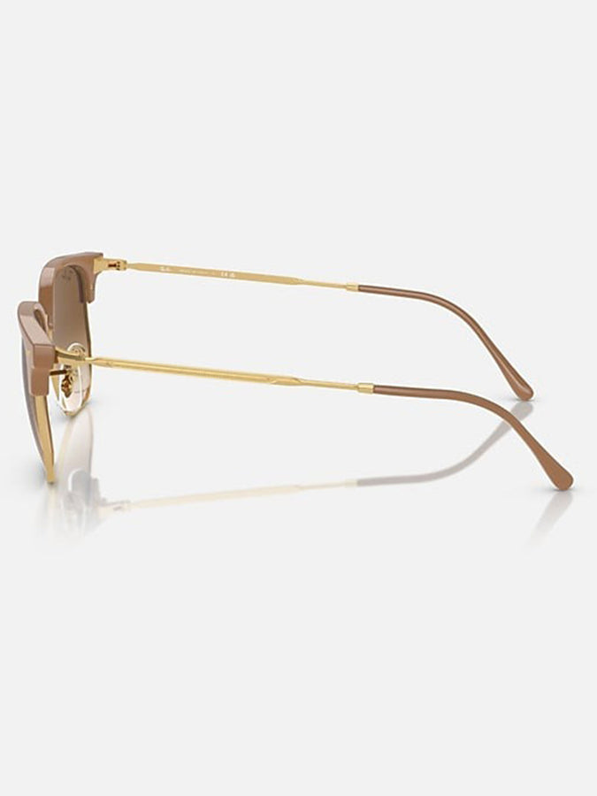Ray-Ban New Clubmaster Beige On Gold/Brwn Gradient Sunglasses | BEIGE ON GOLD/BROWN GRADIENT