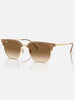 Ray-Ban New Clubmaster Beige On Gold/Brwn Gradient Sunglasses