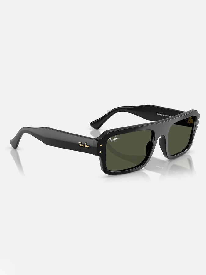 Ray Ban Lukas Polished Black/Green Sunglasses | POLISHED BLACK/GREEN