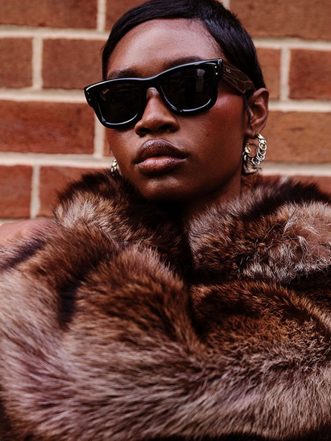 Ray-Ban x Asap Rocky Wayfarer Puffer Black/Black Sunglasses | BLACK/ULTRA BLACK