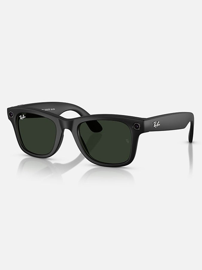 Ray Ban Meta Wayfarer Trabsitions Sunglasses | MATTE BLK/CLEAR GRAPHITE GREEN
