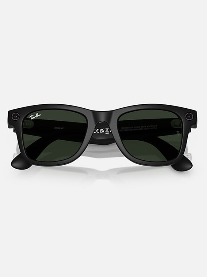 Ray Ban Meta Wayfarer Trabsitions Sunglasses | MATTE BLK/CLEAR GRAPHITE GREEN