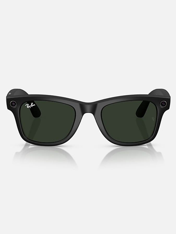 Ray Ban Meta Wayfarer Trabsitions Sunglasses | MATTE BLK/CLEAR GRAPHITE GREEN