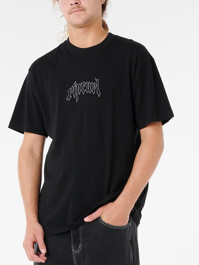 Rip Curl Archive Goth Embroidery T-Shirt Holiday 2025 | BLACK (0090)