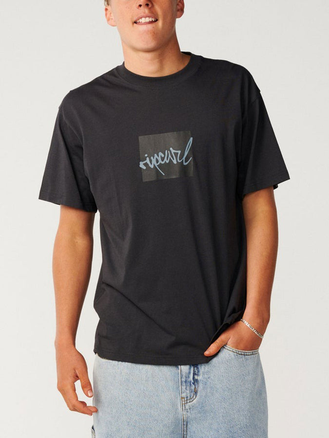 Rip Curl Rip Script Icon T-Shirt Fall 2026 | WASHED BLACK (8264)