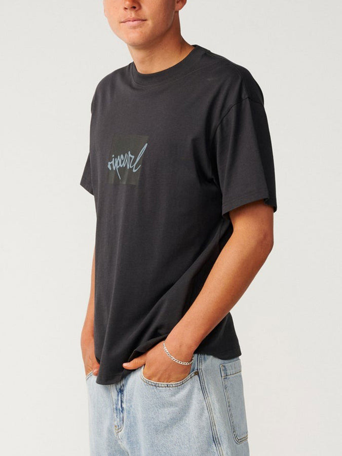 Rip Curl Rip Script Icon T-Shirt Fall 2026 | WASHED BLACK (8264)