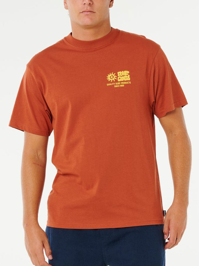 Rip Curl Pacific Rinse Glass Off T-Shirt | BAKED CLAY (8643)
