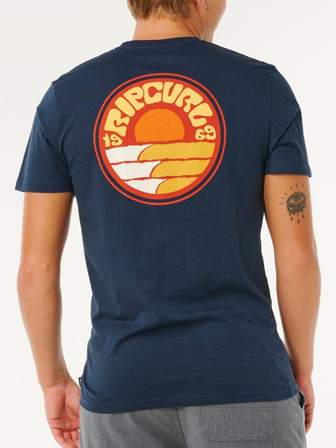 Rip Curl Pacific Rinse Stacked T-Shirt Spring 2026 | DARK NAVY (0291)