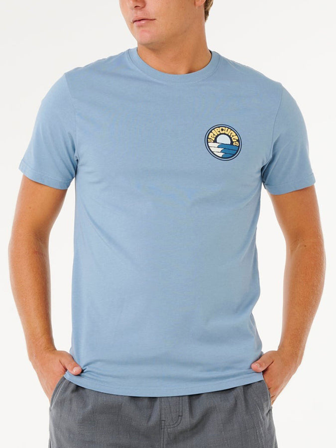 Rip Curl Pacific Rinse Stacked T-Shirt Spring 2026 | FADED DENIM (4737)