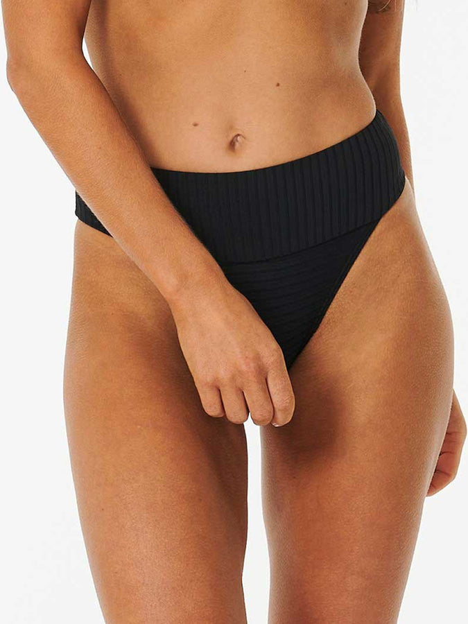 Rip Curl Premium Surf High Cheeky Bikini Bottom Spring 2024 | BLACK (0090)