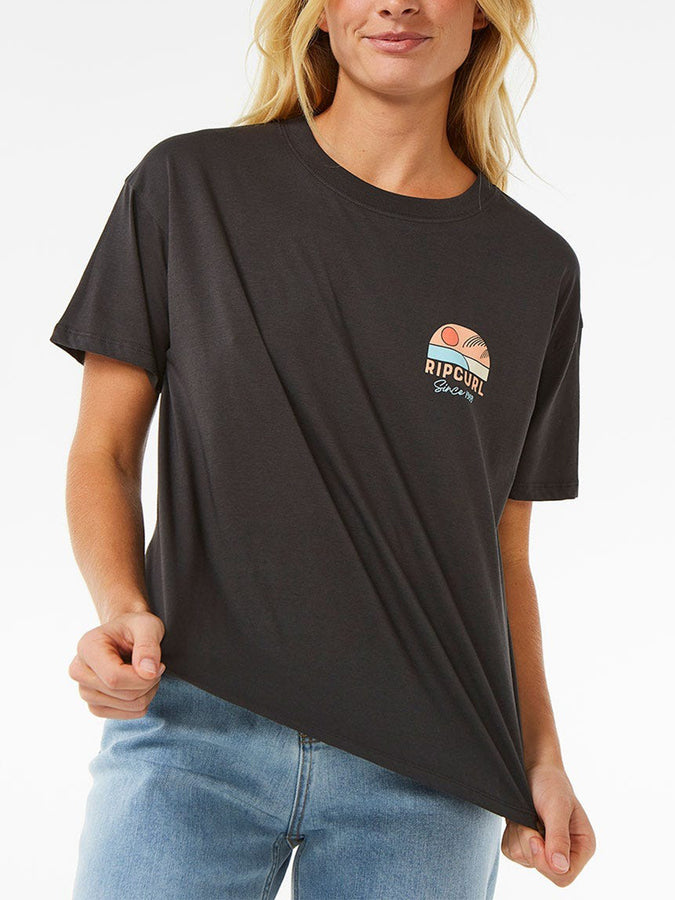 Rip Curl Line Up Women T-Shirt Spring 2024 | WASHED BLACK (8264)