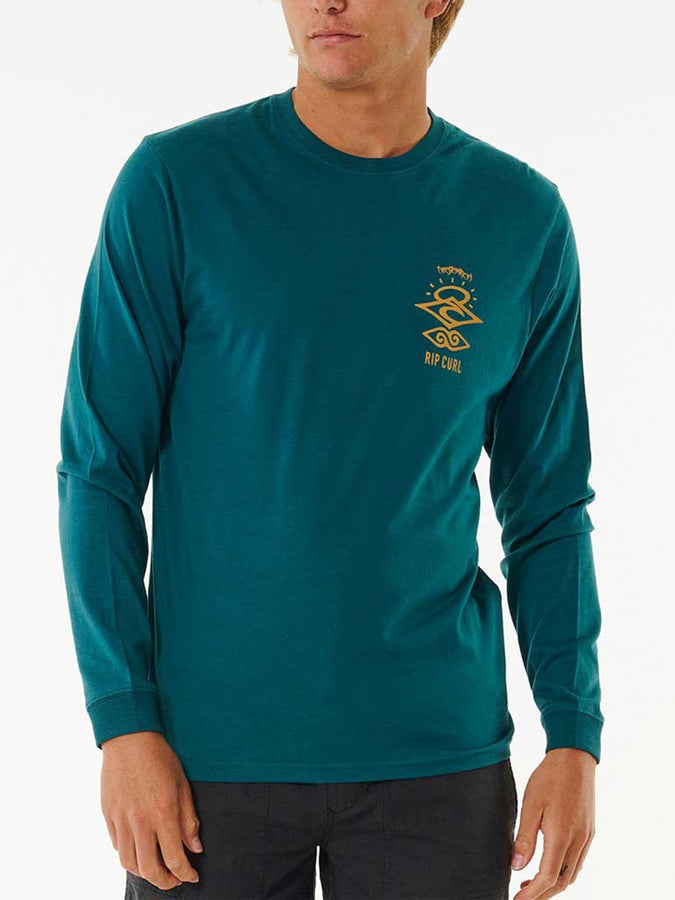 Rip Curl Search Icon Long Sleeve T-Shirt Fall 2023 | BLUE GREEN (0076)