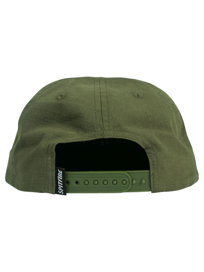 Spitfire Molotov Script Strapback Hat | OLIVE/BLACK