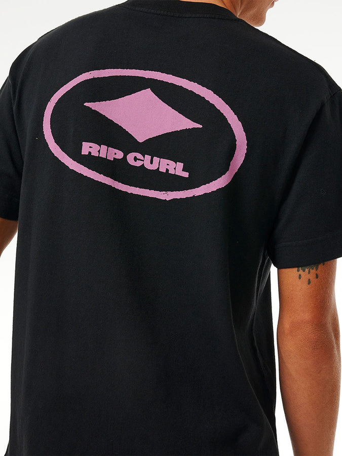 Rip Curl Quality Surf Products Oval T-Shirt Spring 2024 | BLACK (0090)