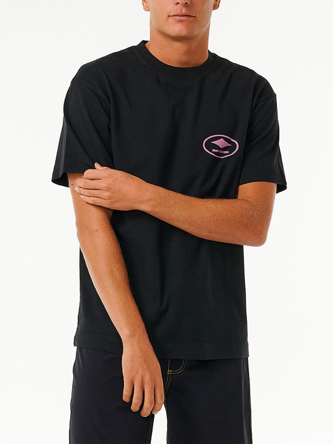Rip Curl Quality Surf Products Oval T-Shirt Spring 2024 | BLACK (0090)