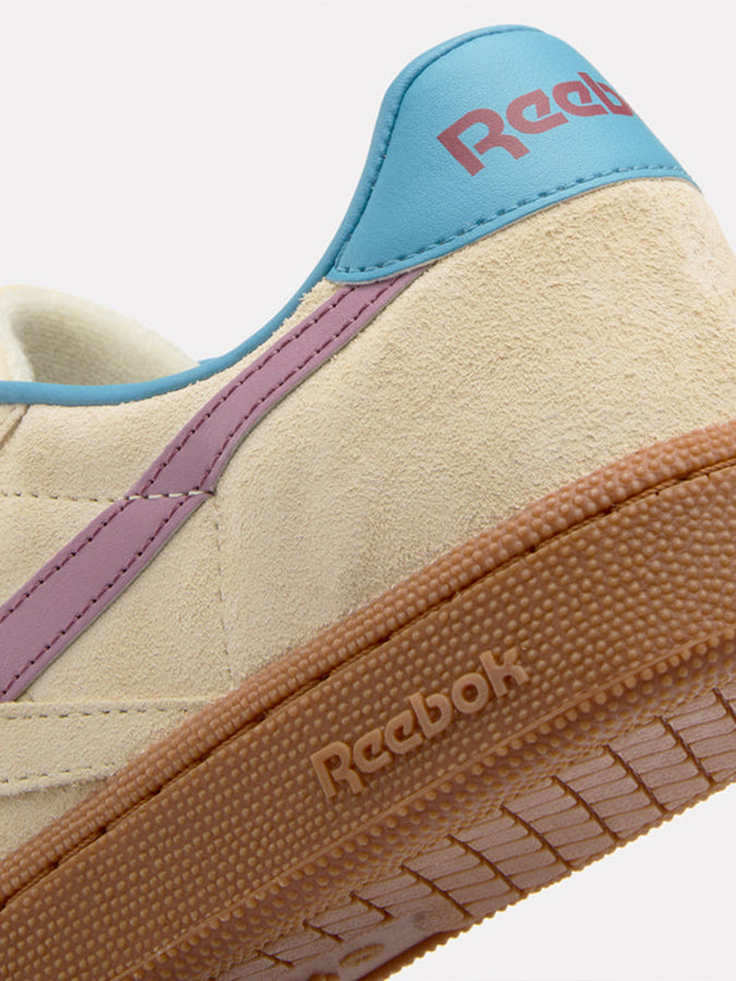 Reebok Club C Grounds Aged Beige Shoes Spring 2026 | AGED BEIGE/BERRY CHILL/GUM