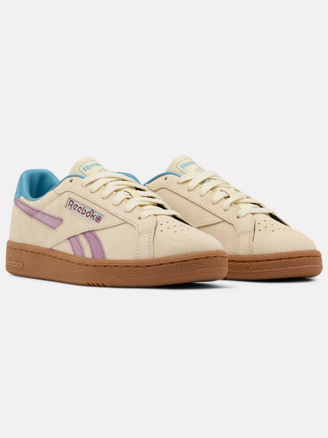 Reebok Club C Grounds Aged Beige Shoes Spring 2026 | AGED BEIGE/BERRY CHILL/GUM
