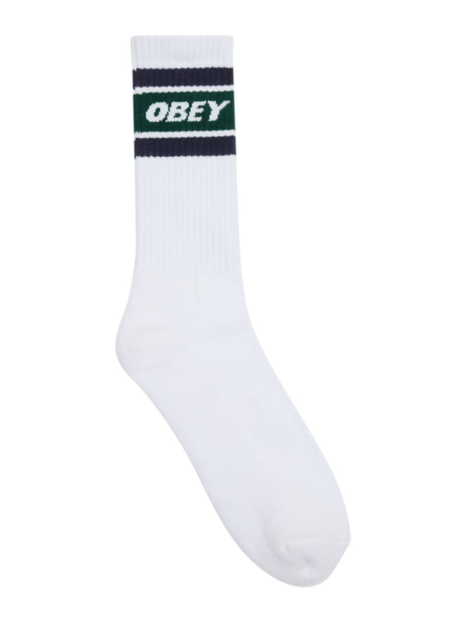 Obey Cooper II Socks | WHITE/EDEN GREEN (EDG)