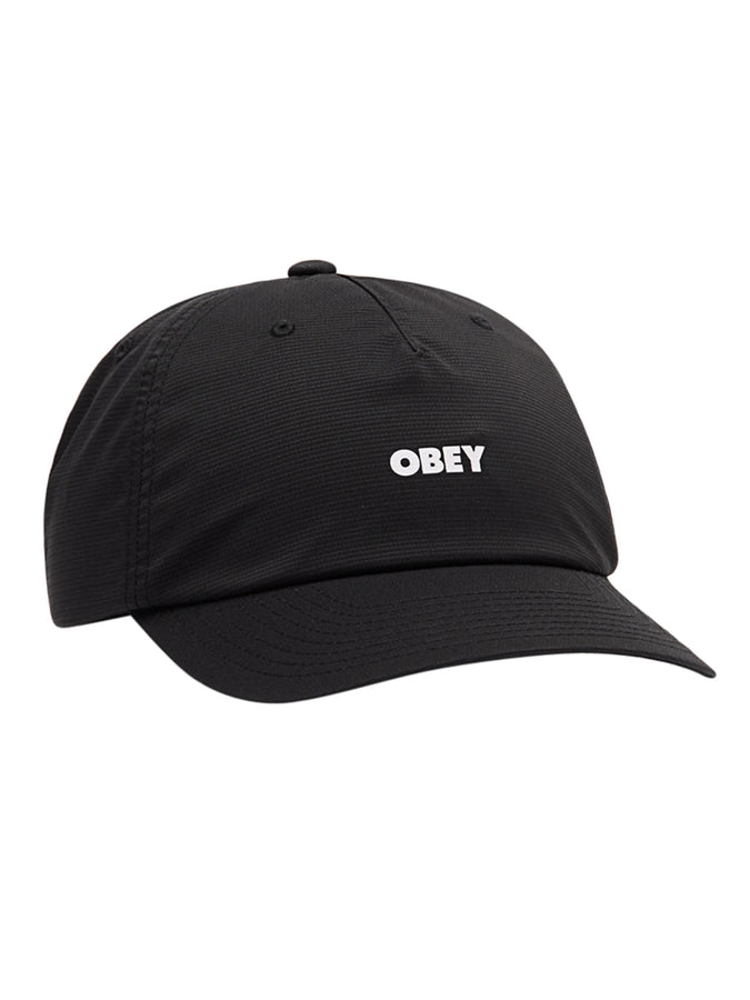 Obey Miles 5 Panel Strapback Hat | BLACK
