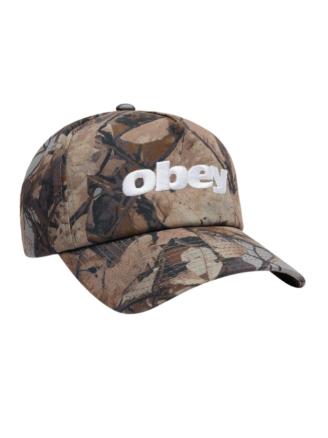 Obey Delta 5 Panel Snapback Hat | FENCE CAMO MULTI (FNC)