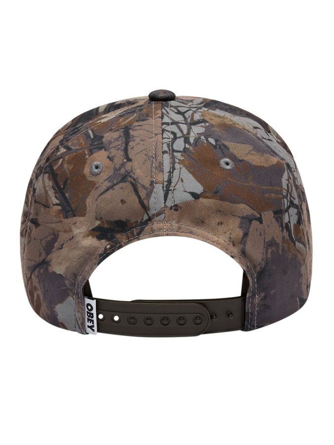 Obey Delta 5 Panel Snapback Hat | FENCE CAMO MULTI (FNC)