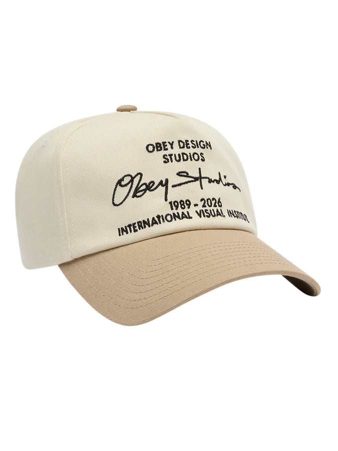 Obey Design Studio 5 Panel Strapback Hat | PALE KHAKI MULTI (PKH)