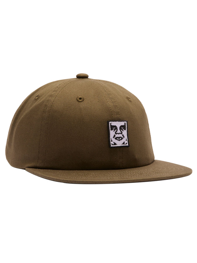 Obey Icon Patch 6 Panel Strapback Hat | ARMY (ARM)