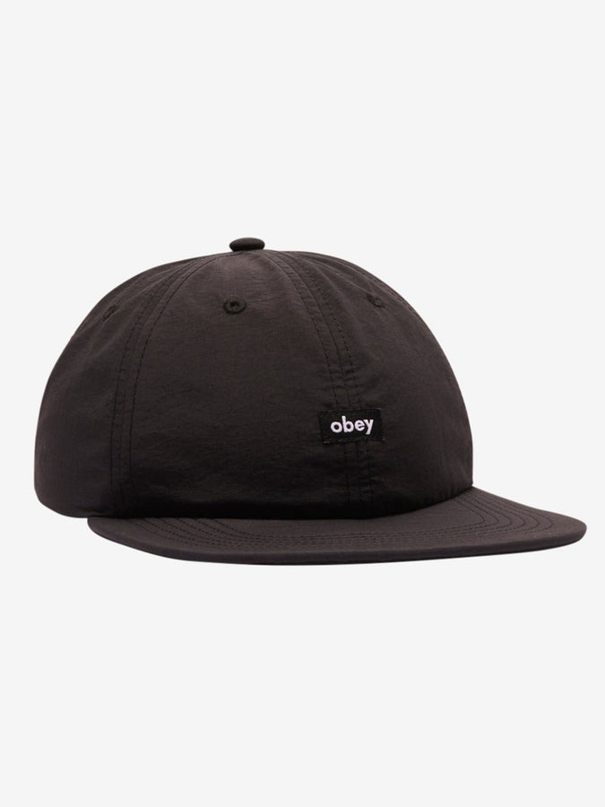 Obey Lowercase Nylon Strapback Hat | BLACK (BLK)