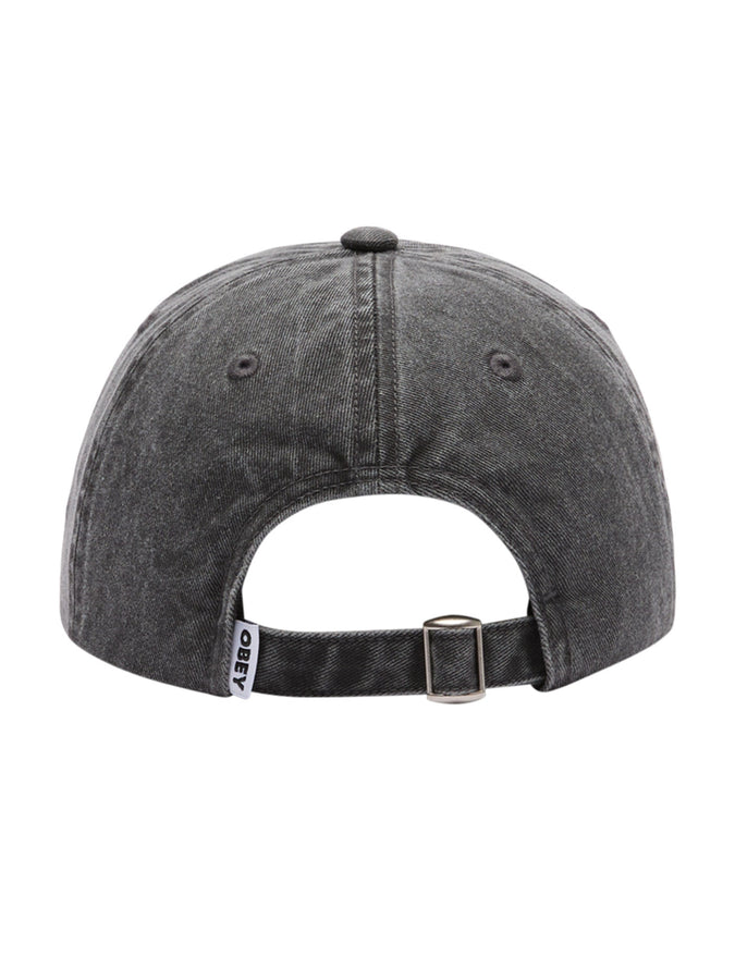 Obey Pigment Bold 6 Panel Strapback Hat | BLACK 