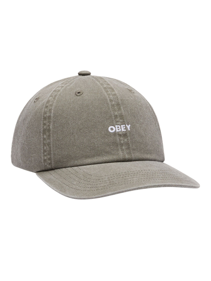 Obey Bold 6 Panel Strapback Hat Spring 2026 | PIGMENT OLIVE (OLV)