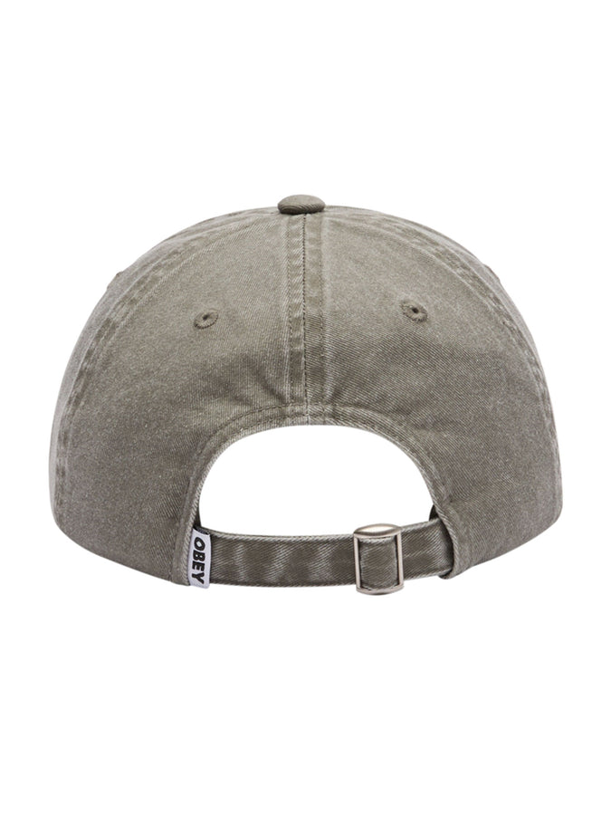 Obey Pigment Bold 6 Panel Strapback Hat | PIGMENT OLIVE