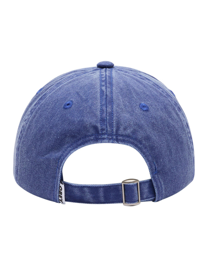 Obey Pigment Headlines 6 Panel Strapback Hat | BLUE