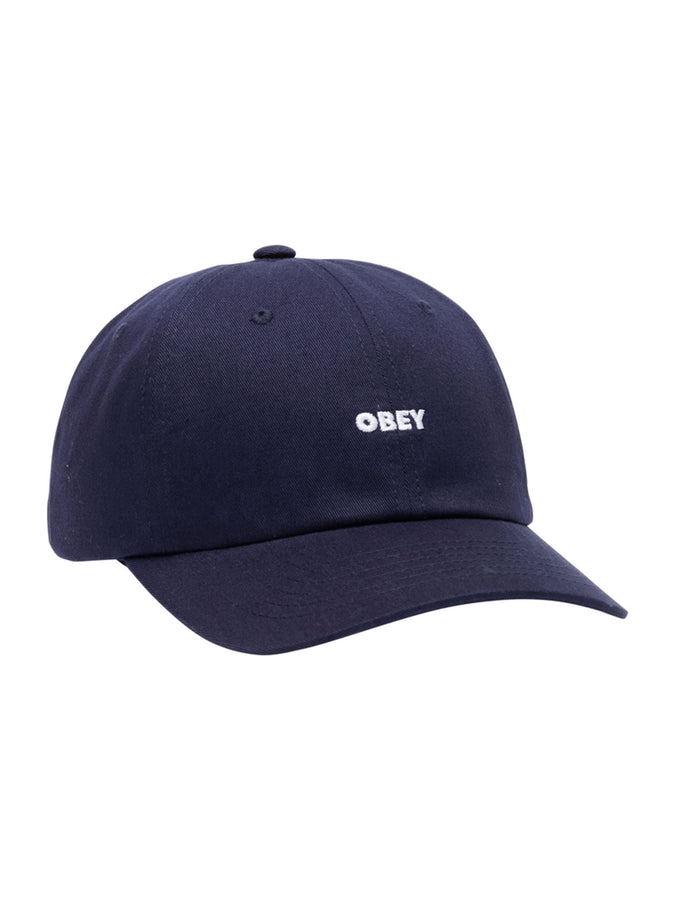 Obey Bold Curve 6 Panel Strapback Hat Spring 2026 | OBSIDIAN (OBS)