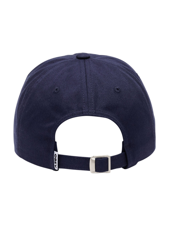 Obey Bold Curve 6 Panel Strapback Hat Spring 2026 | OBSIDIAN (OBS)