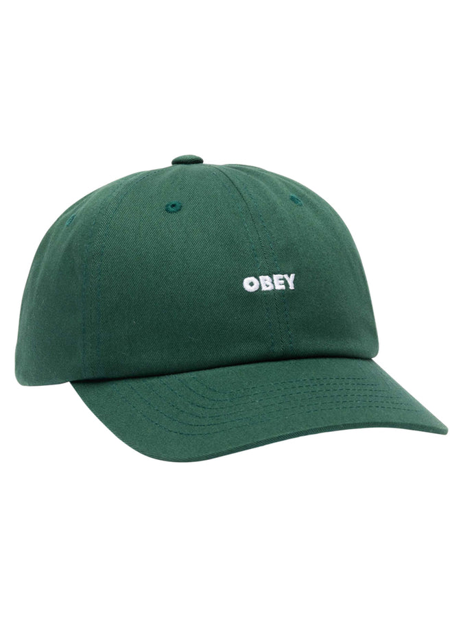 Obey Bold Curve 6 Panel Strapback Hat Spring 2026 | SPRUCE (SPR)