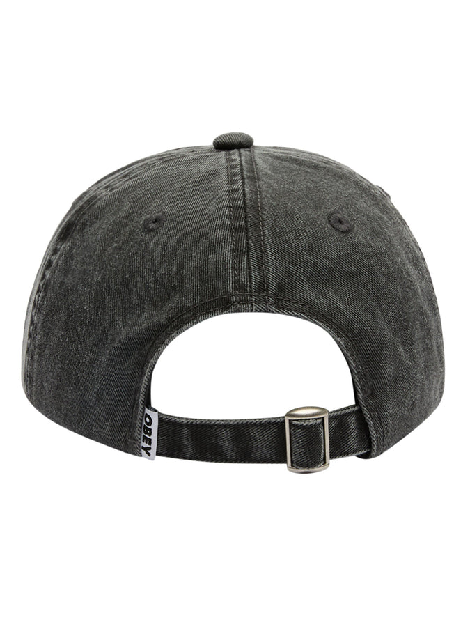Obey Slanted 6 Panel Strapback Hat | PIGMENT BLACK (BLK)