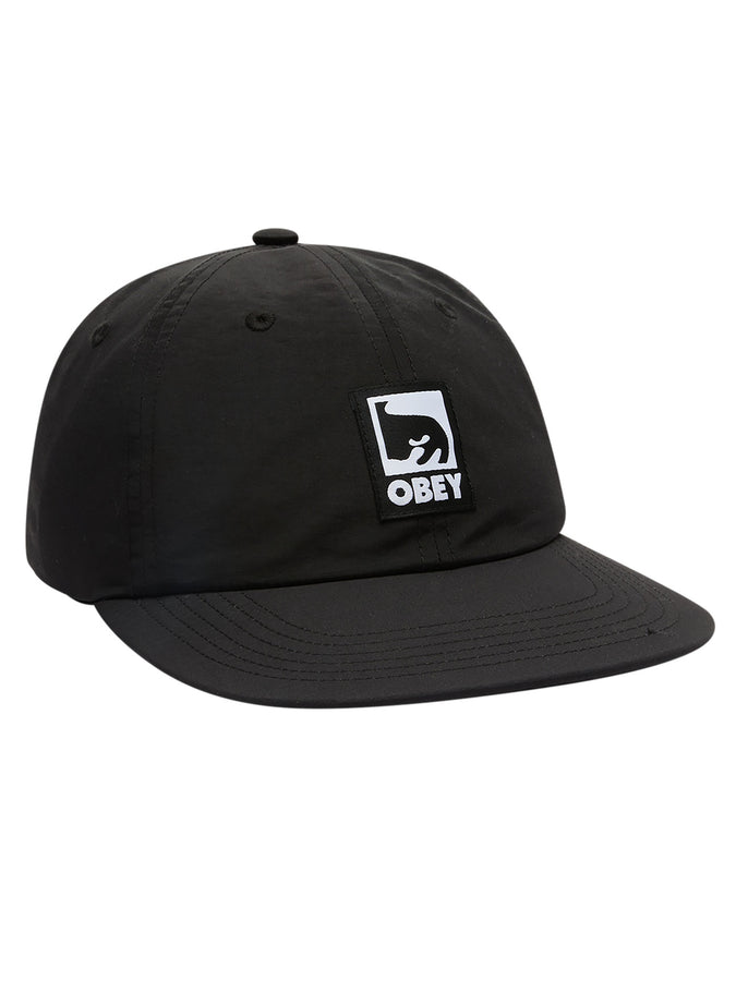 Obey Effect Nylon 6 Panel Strapback Hat | BLACK (BLK)