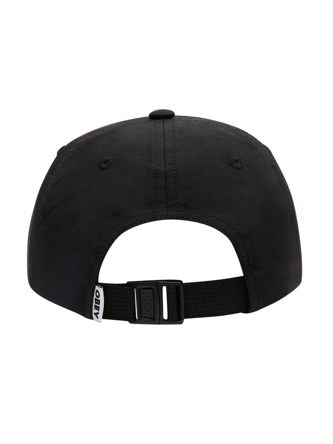 Obey Effect Nylon 6 Panel Strapback Hat | BLACK (BLK)