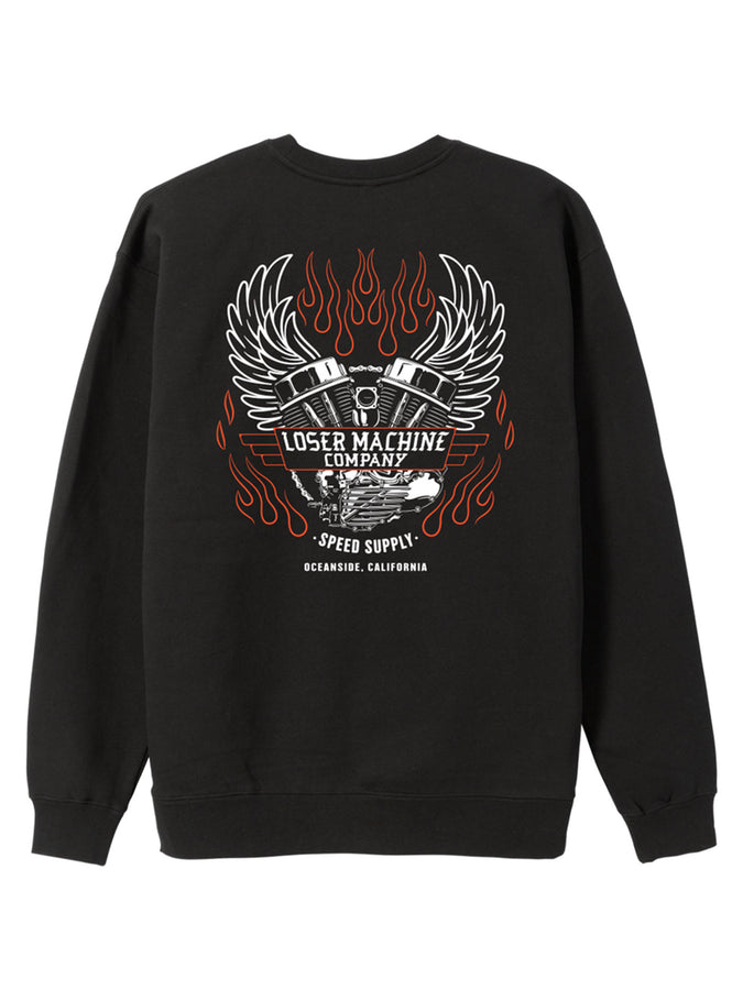 Loser Machine Fly Wheel Crewneck Sweatshirt Spring 2026 | BLACK