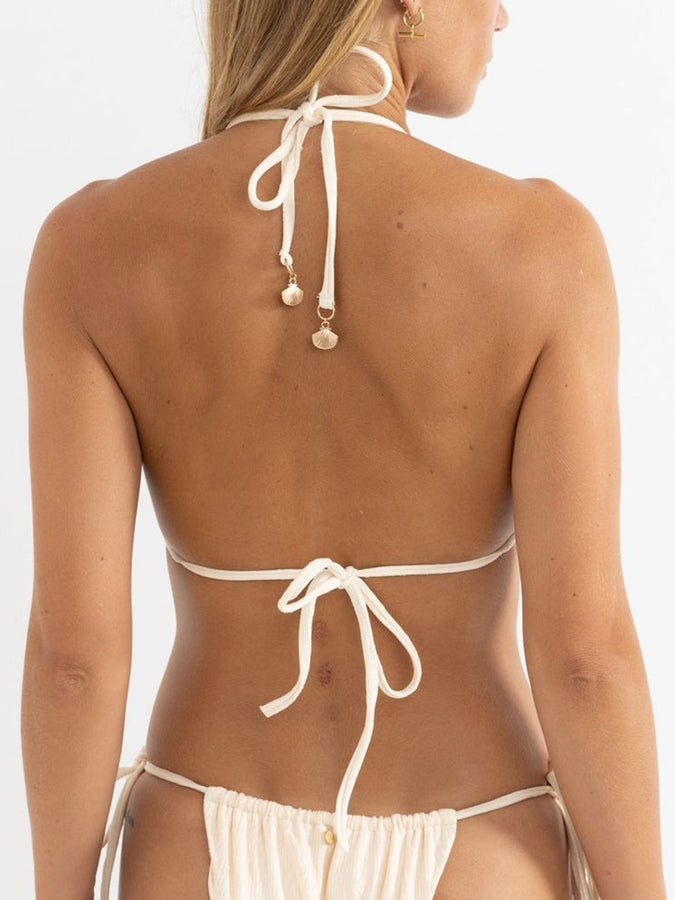 Rhythm Leilani Slide Tri Bikini Bottom Holiday 2025 | VINTAGE WHITE