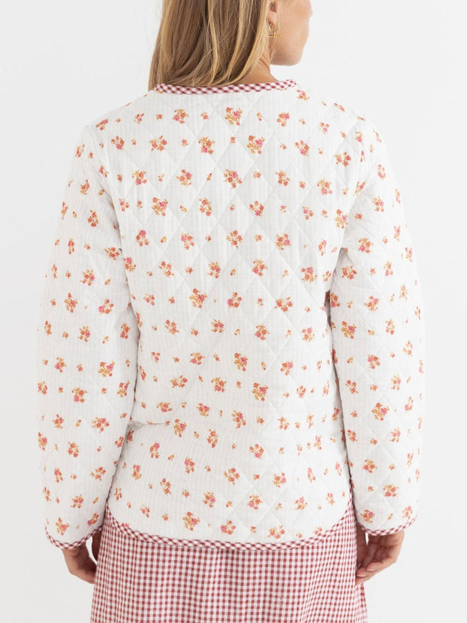 Rhythm Rosie Floral Quilted Jacket Holiday 2025 | VINTAGE WHITE