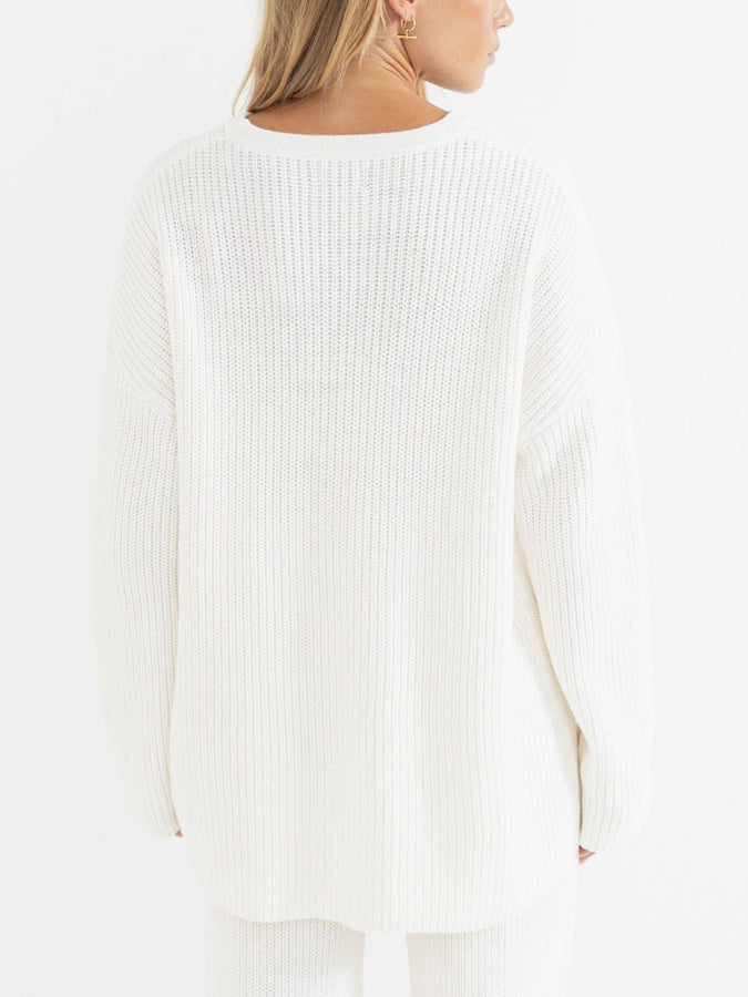 Rhythm Essential Knit Sweater Holiday 2025 | WHITE
