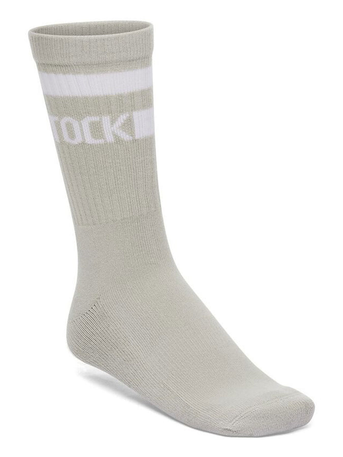 Birkenstock Cotton Stripe Light Grey/White Socks | LIGHT GREY/WHITE