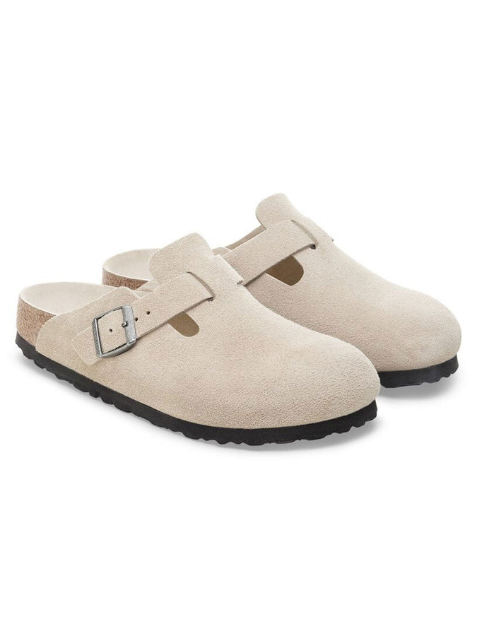 Birkenstock Boston Soft Footbed Suede N Oyster Shoes Fall 2025 | OYSTER