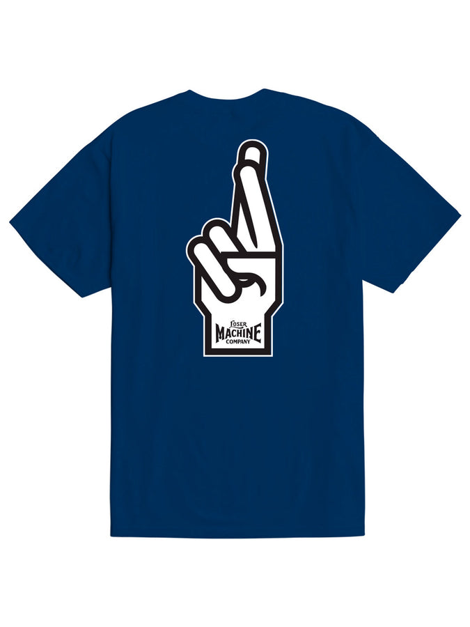 Loser Machine Good Luck Fingers T-Shirt Spring 2024 | NAVY (NVY)